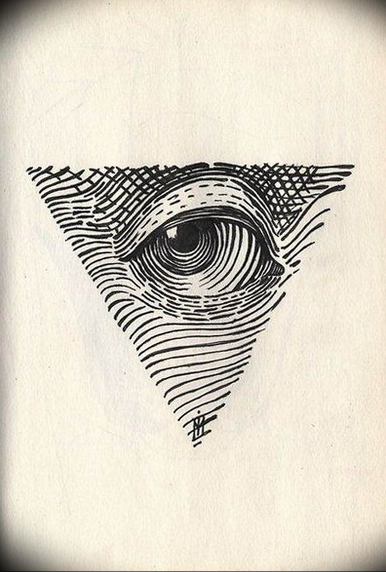 photo eye in triangle tattoo 03.03.2019 №234 - idea for eye in triangle tattoo - tattoovalue.net