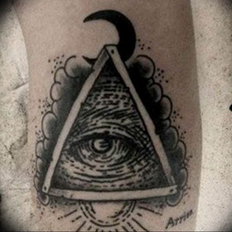 photo eye in triangle tattoo 03.03.2019 №235 - idea for eye in triangle tattoo - tattoovalue.net
