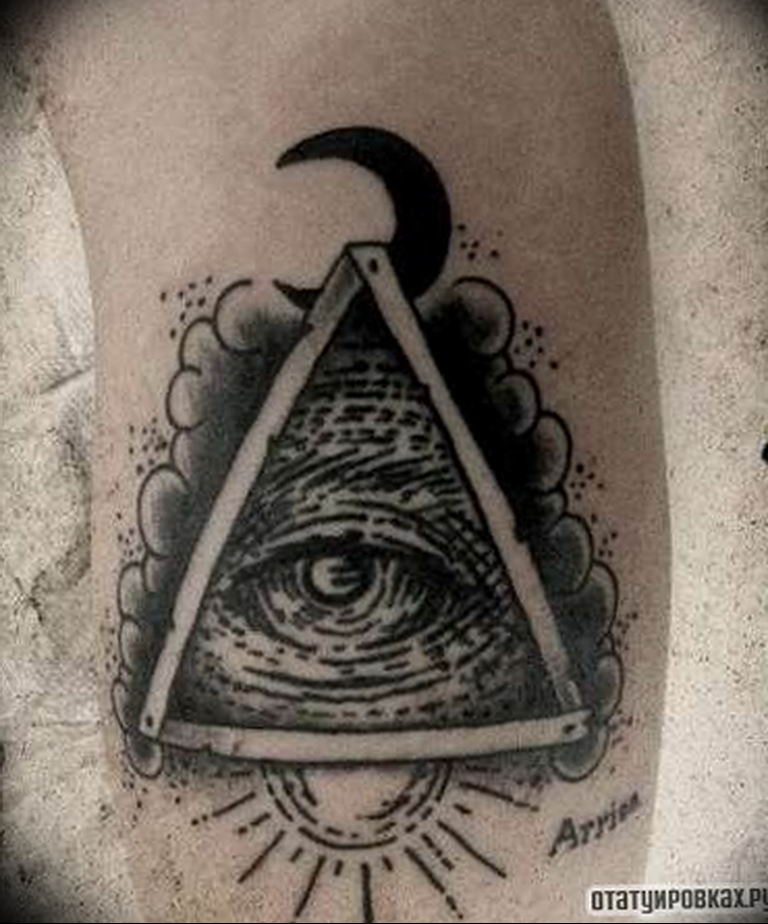 photo eye in triangle tattoo 03.03.2019 №239 - idea for eye in triangle tattoo - tattoovalue.net