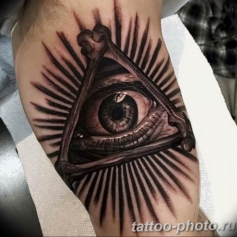 photo eye in triangle tattoo 03.03.2019 №242 - idea for eye in triangle tattoo - tattoovalue.net