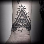 photo eye in triangle tattoo 03.03.2019 №245 - idea for eye in triangle tattoo - tattoovalue.net