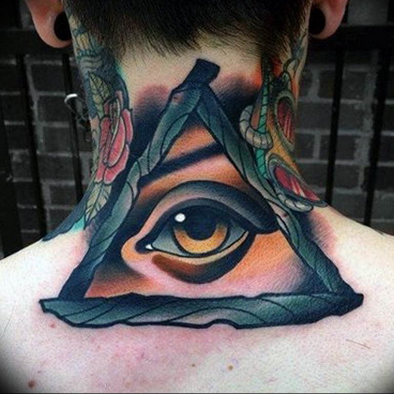 photo eye in triangle tattoo 03.03.2019 №257 - idea for eye in triangle tattoo - tattoovalue.net