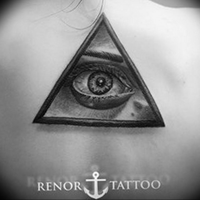 photo eye in triangle tattoo 03.03.2019 №258 - idea for eye in triangle tattoo - tattoovalue.net
