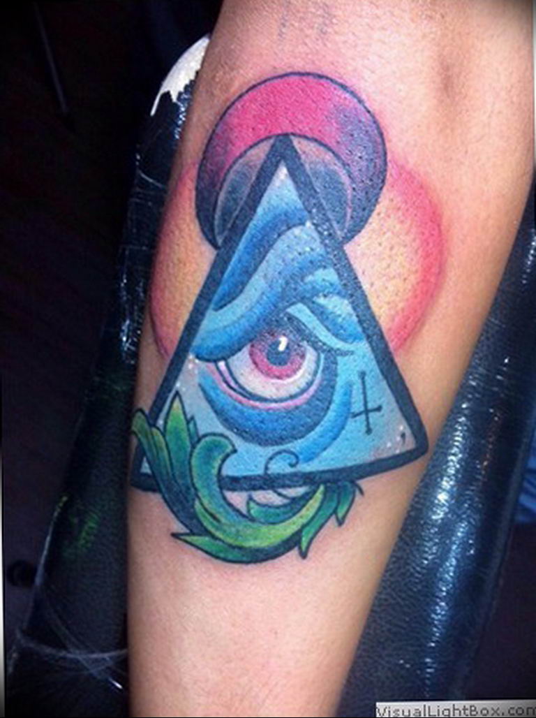 photo eye in triangle tattoo 03.03.2019 №260 - idea for eye in triangle tattoo - tattoovalue.net