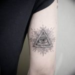 photo eye in triangle tattoo 03.03.2019 №264 - idea for eye in triangle tattoo - tattoovalue.net