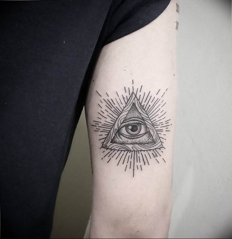 photo eye in triangle tattoo 03.03.2019 №264 - idea for eye in triangle tattoo - tattoovalue.net