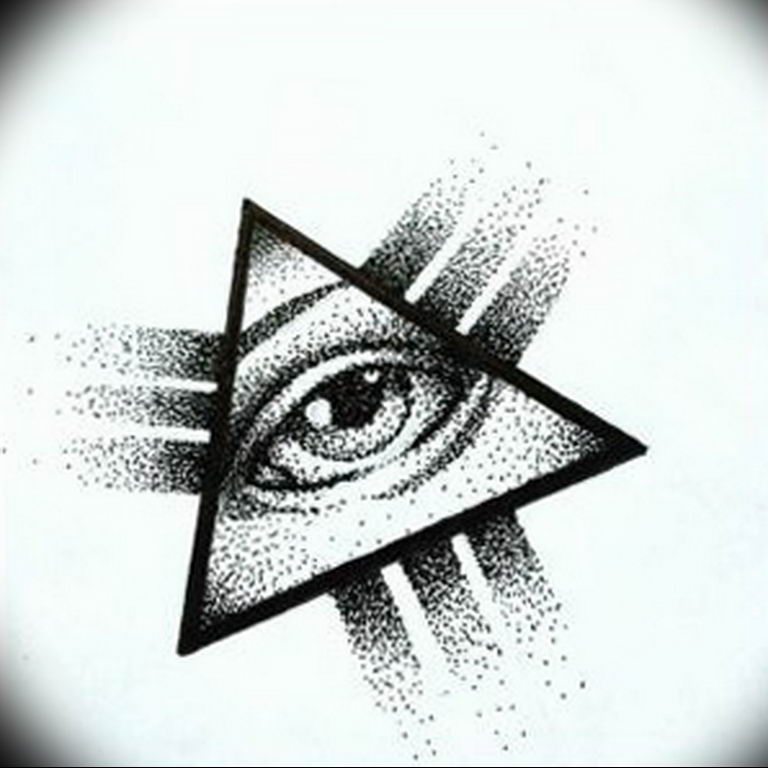photo eye in triangle tattoo 03.03.2019 №279 - idea for eye in triangle tattoo - tattoovalue.net