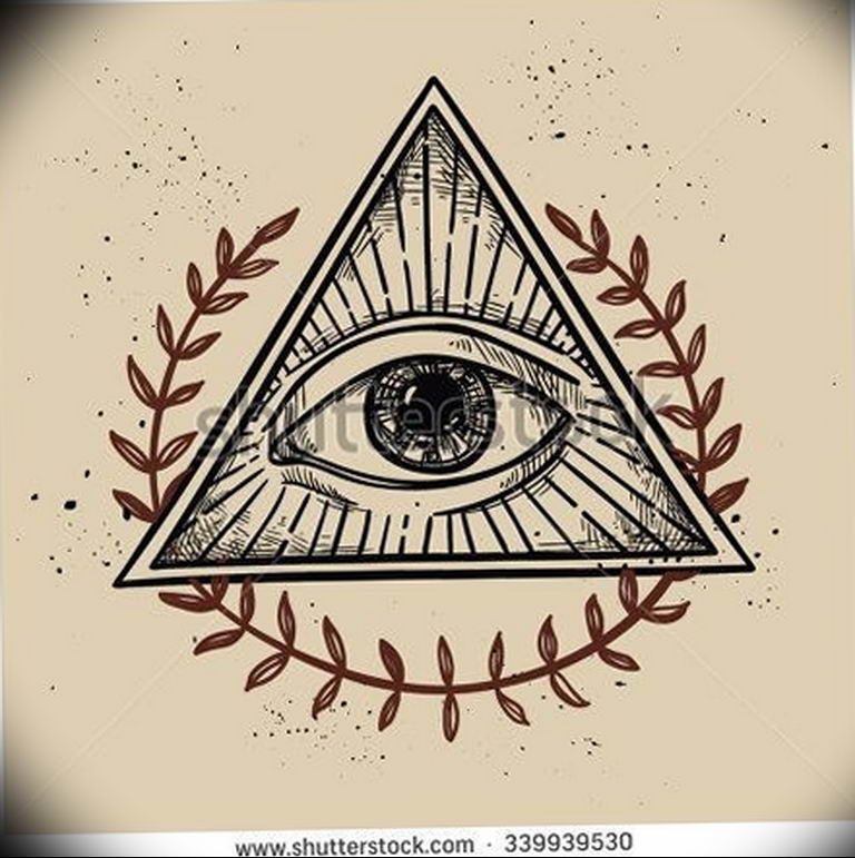 photo eye in triangle tattoo 03.03.2019 №283 - idea for eye in triangle tattoo - tattoovalue.net