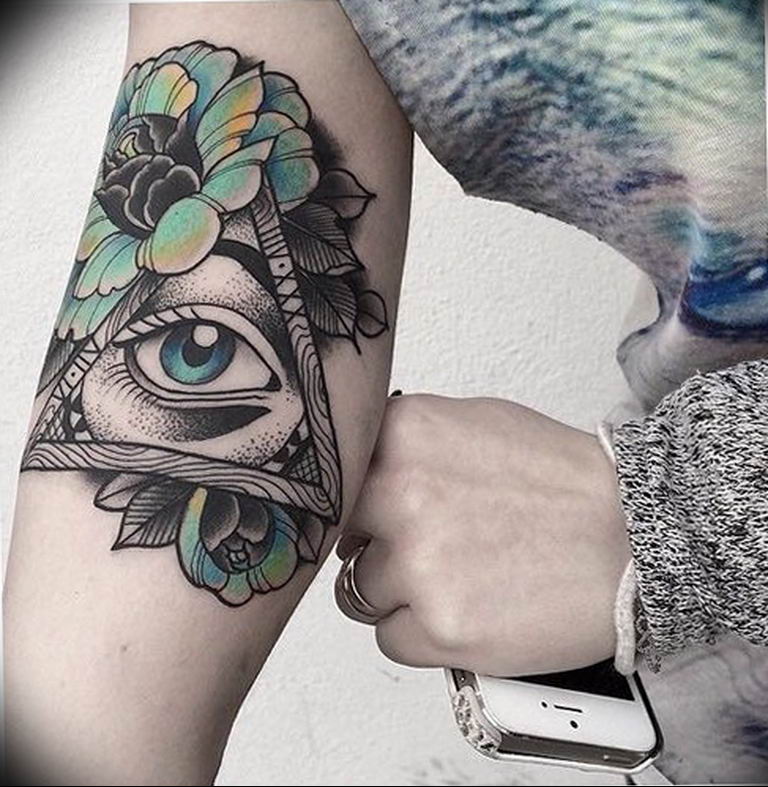 photo eye in triangle tattoo 03.03.2019 №286 - idea for eye in triangle tattoo - tattoovalue.net