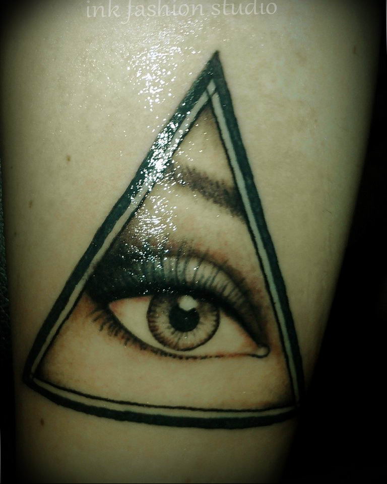 photo eye in triangle tattoo 03.03.2019 №293 - idea for eye in triangle tattoo - tattoovalue.net