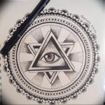 photo eye in triangle tattoo 03.03.2019 №295 - idea for eye in triangle tattoo - tattoovalue.net