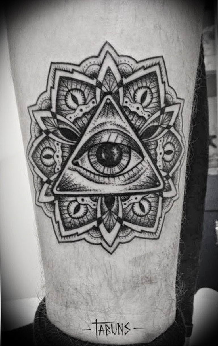 photo eye in triangle tattoo 03.03.2019 №298 - idea for eye in triangle tattoo - tattoovalue.net