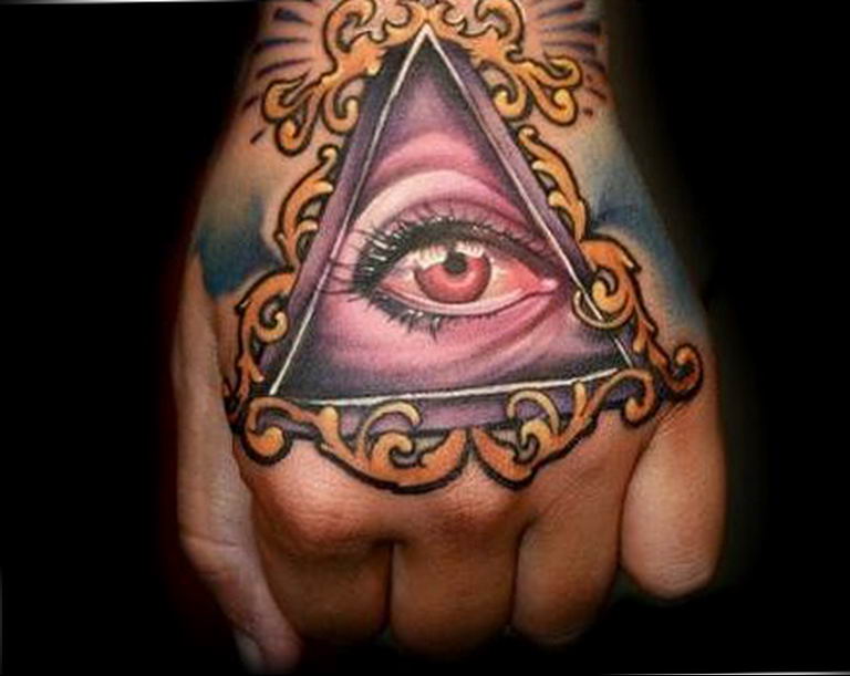photo eye in triangle tattoo 03.03.2019 №301 - idea for eye in triangle tattoo - tattoovalue.net