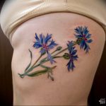 photo tattoo cornflower 03.03.2019 №010 - idea for a tattoo with cornflower - tattoovalue.net