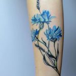 photo tattoo cornflower 03.03.2019 №011 - idea for a tattoo with cornflower - tattoovalue.net