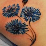 photo tattoo cornflower 03.03.2019 №012 - idea for a tattoo with cornflower - tattoovalue.net