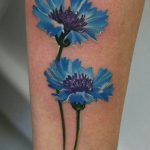 photo tattoo cornflower 03.03.2019 №023 - idea for a tattoo with cornflower - tattoovalue.net