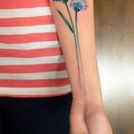 photo tattoo cornflower 03.03.2019 №032 - idea for a tattoo with cornflower - tattoovalue.net