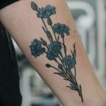 photo tattoo cornflower 03.03.2019 №049 - idea for a tattoo with cornflower - tattoovalue.net
