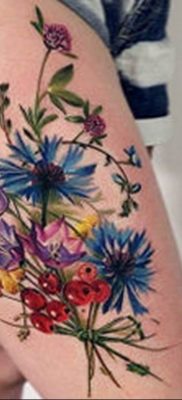 photo tattoo cornflower 03.03.2019 №082 – idea for a tattoo with cornflower – tattoovalue.net