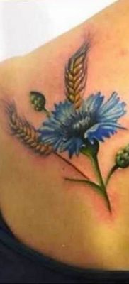 photo tattoo cornflower 03.03.2019 №097 – idea for a tattoo with cornflower – tattoovalue.net