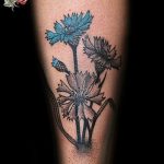 photo tattoo cornflower 03.03.2019 №098 - idea for a tattoo with cornflower - tattoovalue.net