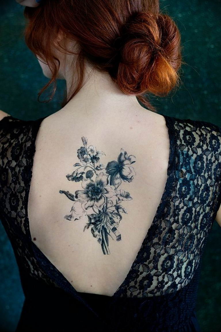 photo tattoo cornflower 03.03.2019 №109 - idea for a tattoo with cornflower - tattoovalue.net