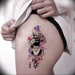 photo tattoo geisha 01.03.2019 №016 - geisha tattoo design idea - tattoovalue.net