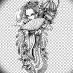 photo tattoo geisha 01.03.2019 №034 - geisha tattoo design idea - tattoovalue.net