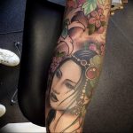 photo tattoo geisha 01.03.2019 №036 - geisha tattoo design idea - tattoovalue.net