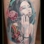 photo tattoo geisha 01.03.2019 №054 - geisha tattoo design idea - tattoovalue.net