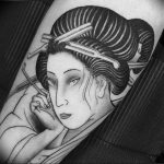 photo tattoo geisha 01.03.2019 №061 - geisha tattoo design idea - tattoovalue.net