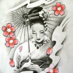 photo tattoo geisha 01.03.2019 №071 - geisha tattoo design idea - tattoovalue.net