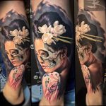 photo tattoo geisha 01.03.2019 №074 - geisha tattoo design idea - tattoovalue.net