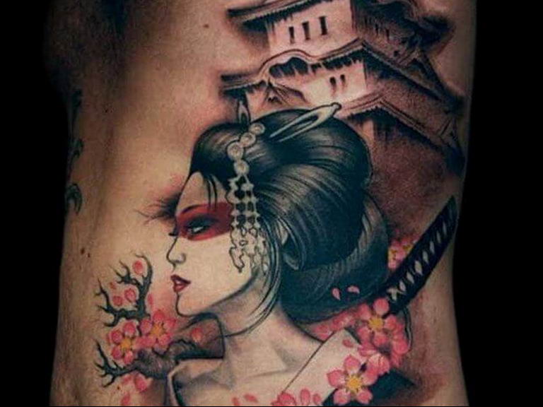 photo tattoo geisha 01.03.2019 №102 - geisha tattoo design idea - tattoovalue.net