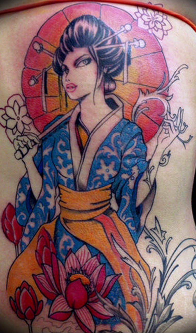 photo tattoo geisha 01.03.2019 №125 - geisha tattoo design idea - tattoovalue.net
