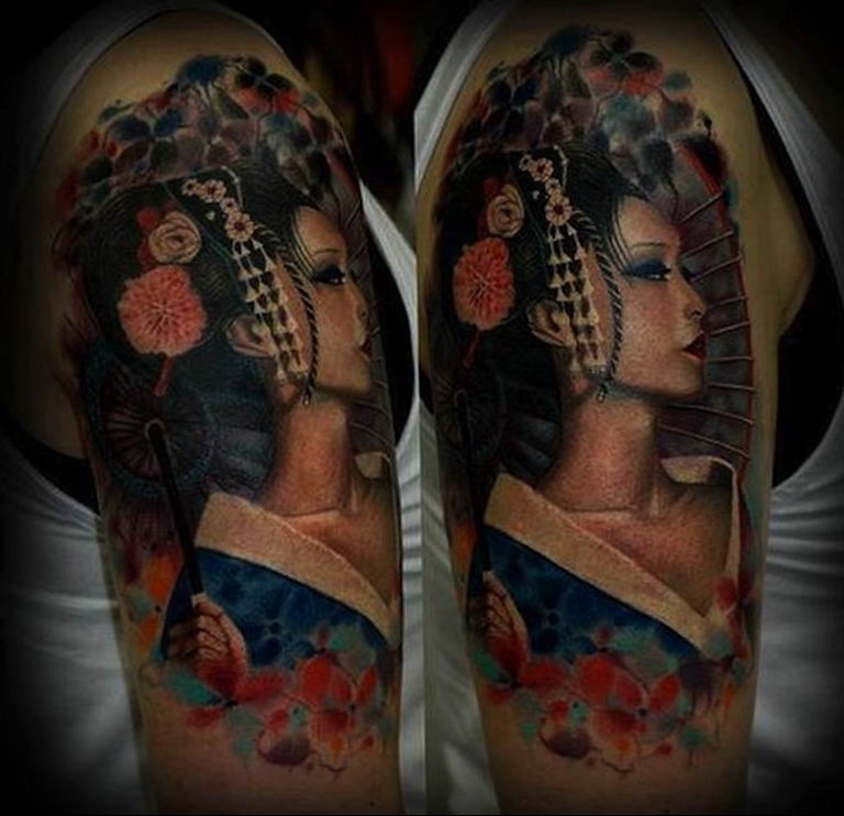 photo tattoo geisha 01.03.2019 №131 - geisha tattoo design idea - tattoovalue.net
