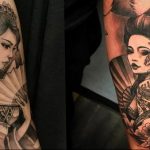 photo tattoo geisha 01.03.2019 №153 - geisha tattoo design idea - tattoovalue.net