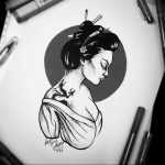 photo tattoo geisha 01.03.2019 №196 - geisha tattoo design idea - tattoovalue.net