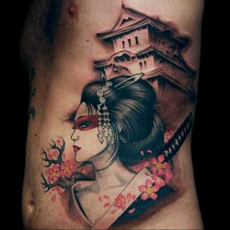 photo tattoo geisha 01.03.2019 №212 - geisha tattoo design idea - tattoovalue.net