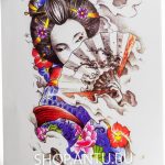 photo tattoo geisha 01.03.2019 №218 - geisha tattoo design idea - tattoovalue.net