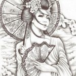 photo tattoo geisha 01.03.2019 №231 - geisha tattoo design idea - tattoovalue.net