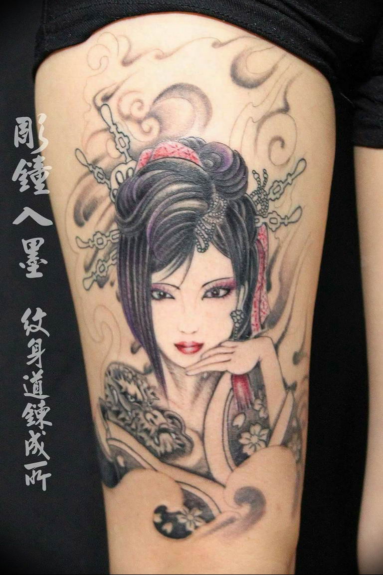 photo tattoo geisha 01.03.2019 №261 - geisha tattoo design idea - tattoovalue.net