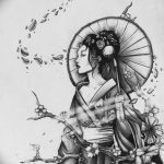 photo tattoo geisha 01.03.2019 №280 - geisha tattoo design idea - tattoovalue.net