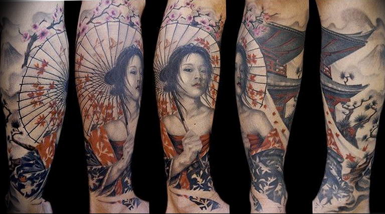 photo tattoo geisha 01.03.2019 №312 - geisha tattoo design idea - tattoovalue.net