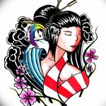 photo tattoo geisha 01.03.2019 №315 - geisha tattoo design idea - tattoovalue.net