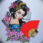 photo tattoo geisha 01.03.2019 №324 - geisha tattoo design idea - tattoovalue.net