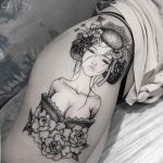 photo tattoo geisha 01.03.2019 №327 - geisha tattoo design idea - tattoovalue.net