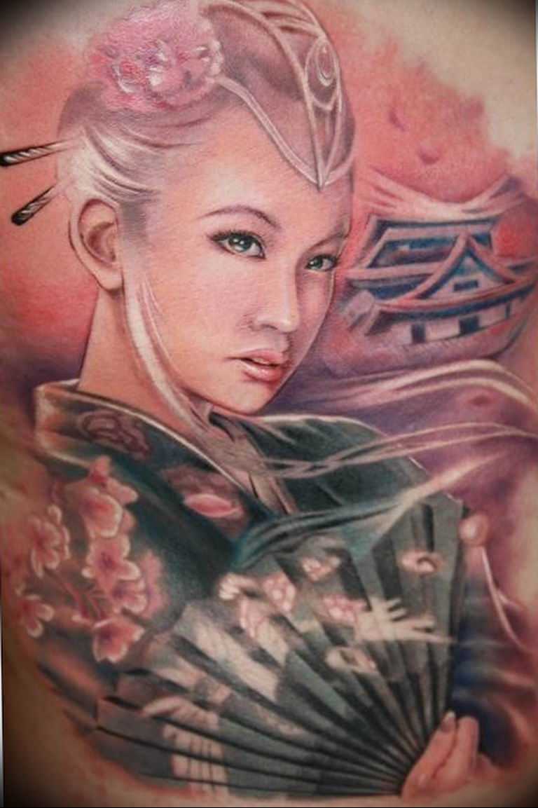 photo tattoo geisha 01.03.2019 №373 - geisha tattoo design idea - tattoovalue.net