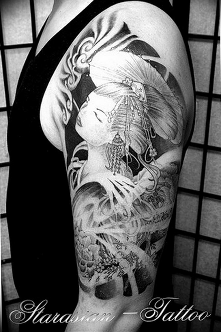 photo tattoo geisha 01.03.2019 №402 - geisha tattoo design idea - tattoovalue.net